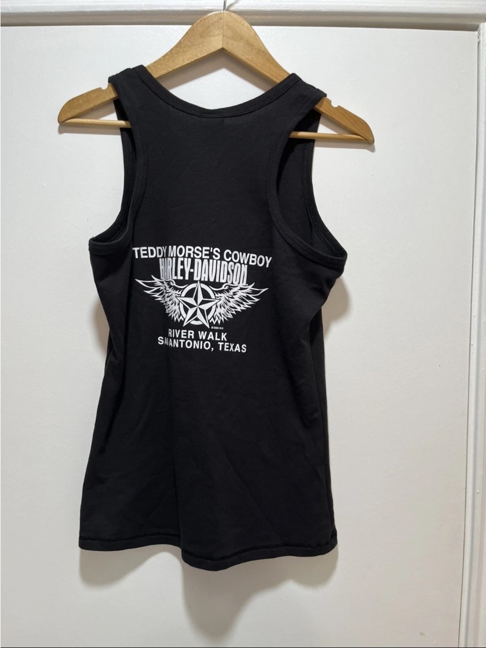 Harley Davidson Shirt Womens Medium Sleeveless Cowboy River Walk San Antonio NWT - Picture 2 of 5